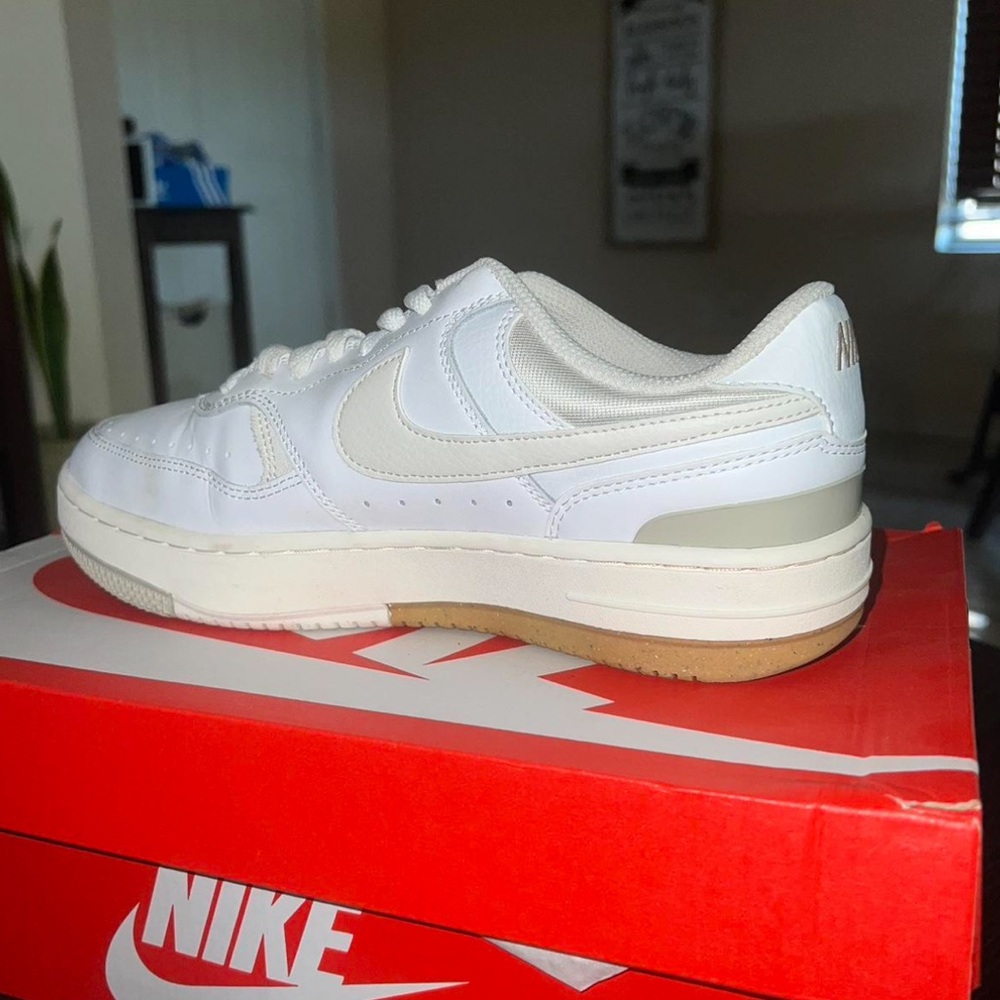 Nike White and Tan Sneakers